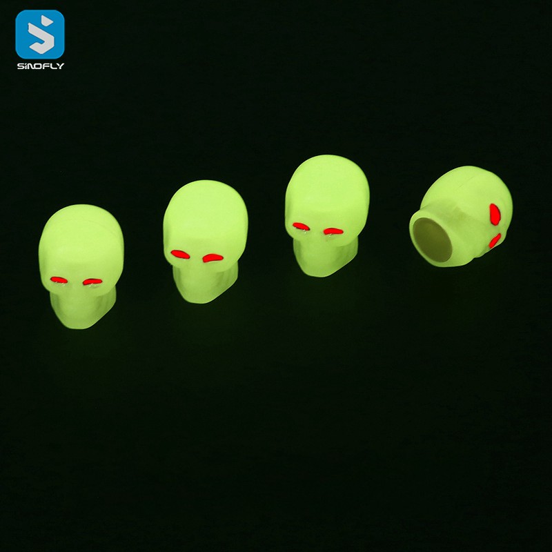 Car skull tire luminous valve cap